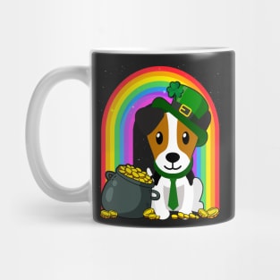 Jack Russell Rainbow Irish Clover St Patrick Day Dog Gift print Mug